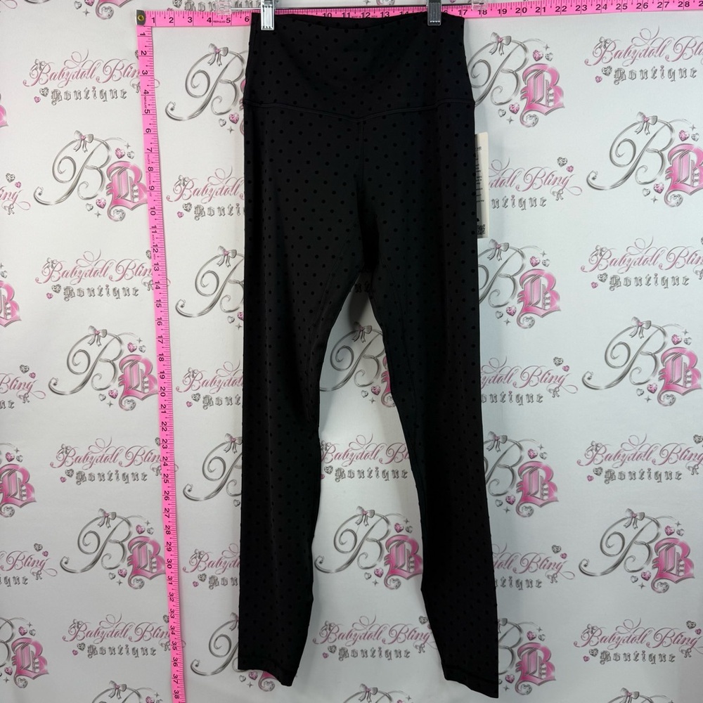 lululemon athletica Polka Dot High-Rise Leggings tights brand new 3D dots black